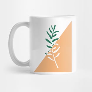 Modern minimal style olive tree branch illustration Mug